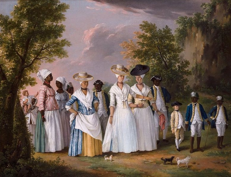 Free Women of Color with their Children and Servants in a Landscape